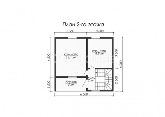 Проект ДК078 - планировка 2 этажа