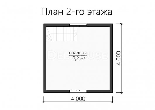 Проект ДК090 - планировка 2 этажа