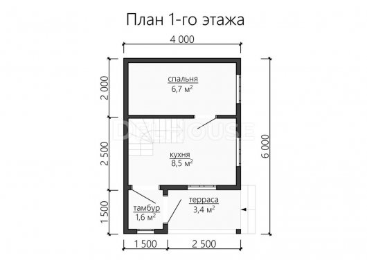 Проект ДК094 - планировка 1 этажа
