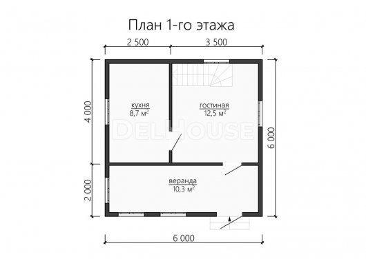 Проект ДК104 - планировка 1 этажа