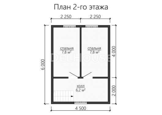 Проект ДК114 - планировка 2 этажа