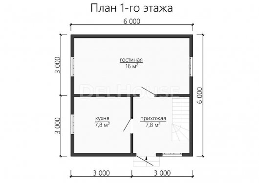 Проект ДК117 - планировка 1 этажа