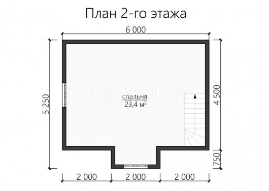Проект ДК117 - планировка 2 этажа