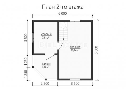 Проект ДК121 - планировка 2 этажа