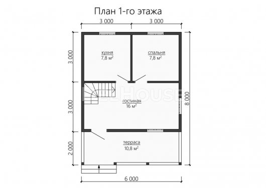 Проект ДК133 - планировка 1 этажа