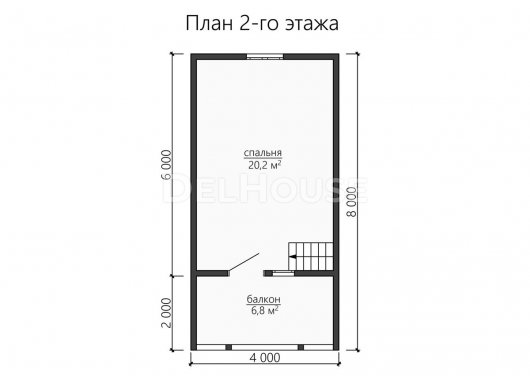 Проект ДК135 - планировка 2 этажа