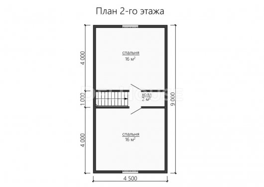 Проект ДК153 - планировка 2 этажа