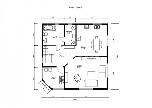 ДК213 - планировка 1 этажа