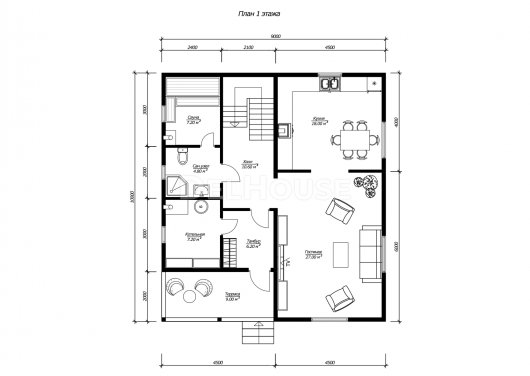 ДК218 - планировка 1 этажа