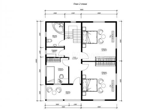 ДК218 - планировка 2 этажа