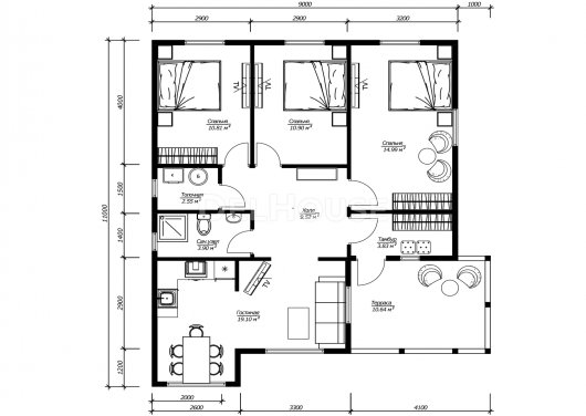 ДК219 - планировка 1 этажа