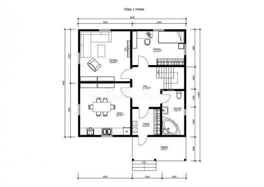 ДК220 - планировка 1 этажа
