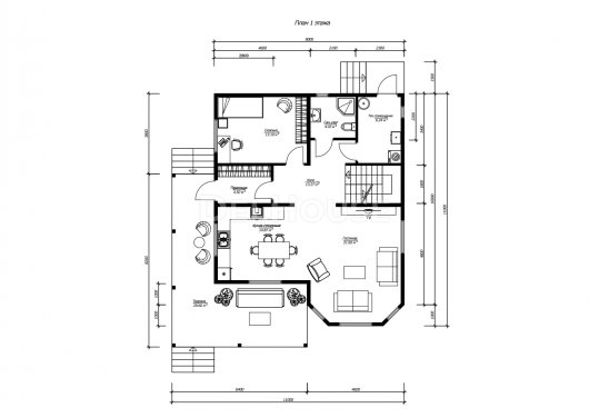 ДК222 - планировка 1 этажа