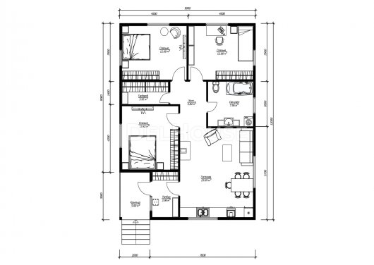 ДК223 - планировка 1 этажа