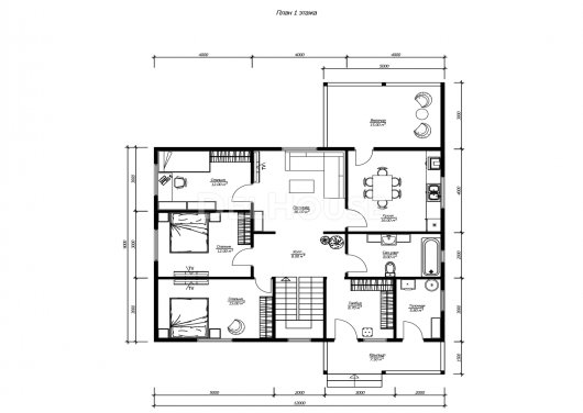 ДК224 - планировка 1 этажа