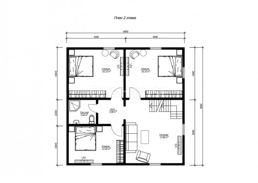 ДК225 - планировка 2 этажа