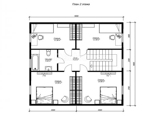 ДК226 - планировка 2 этажа