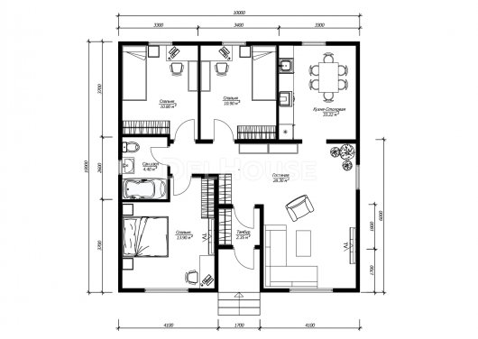 ДК227 - планировка 1 этажа