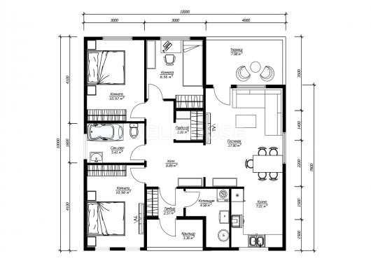 ДК228 - планировка 1 этажа
