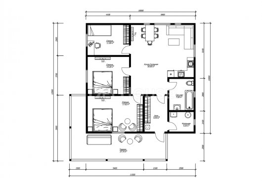 ДК229 - планировка 1 этажа