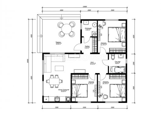 ДК231 - планировка 1 этажа