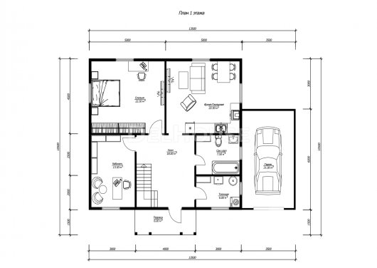 ДК232 - планировка 1 этажа