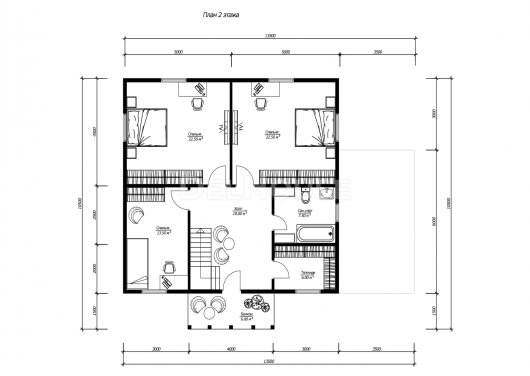 ДК232 - планировка 2 этажа