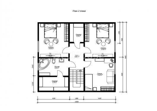 ДК233 - планировка 2 этажа