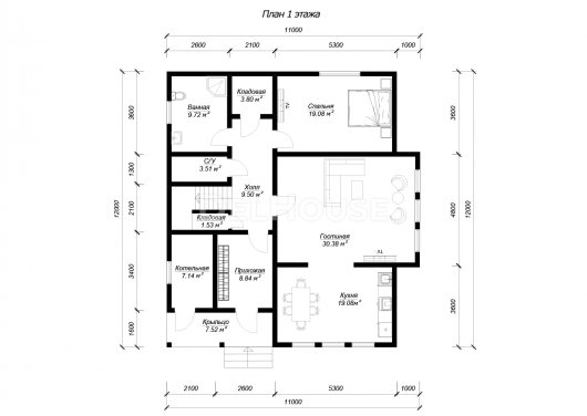 ДК236 - планировка 1 этажа