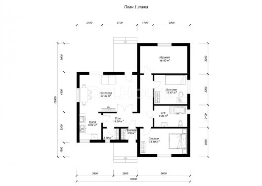 ДК245 - планировка 1 этажа