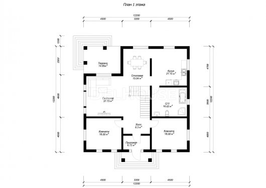 ДК246 - планировка 1 этажа