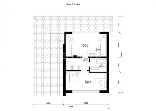ДК255 - планировка 2 этажа