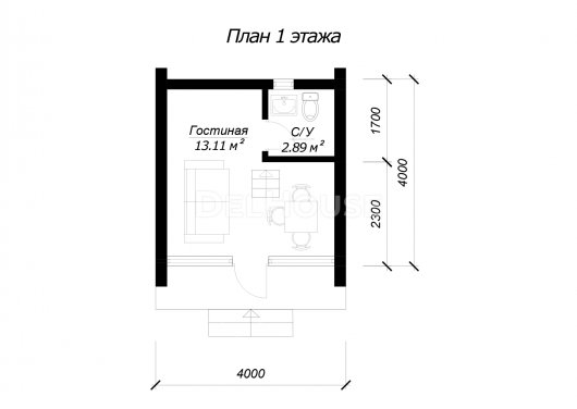 ДК256 - планировка 1 этажа