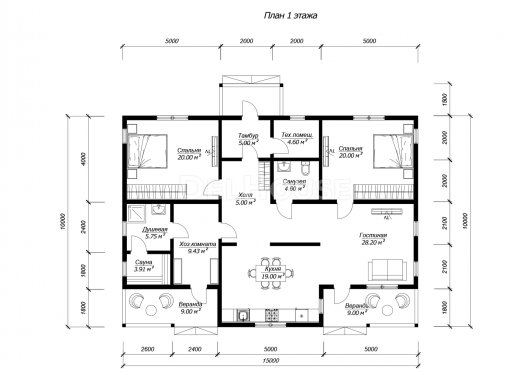 ДК263 - планировка 1 этажа