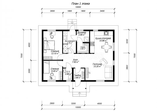 ДК265 - планировка 1 этажа