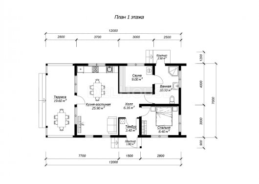 ДК266 - планировка 1 этажа