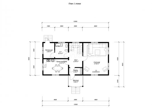 ДК270 - планировка 1 этажа