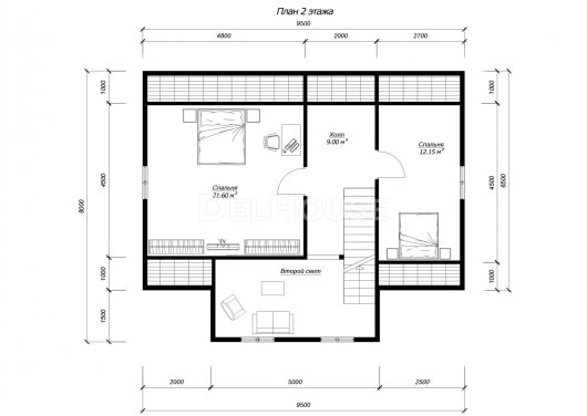 ДК272 - планировка 2 этажа