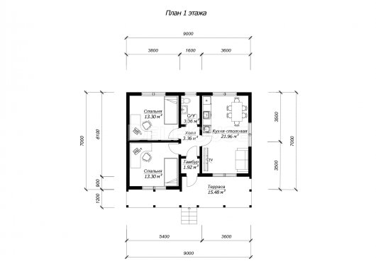 ДК275 - планировка 1 этажа