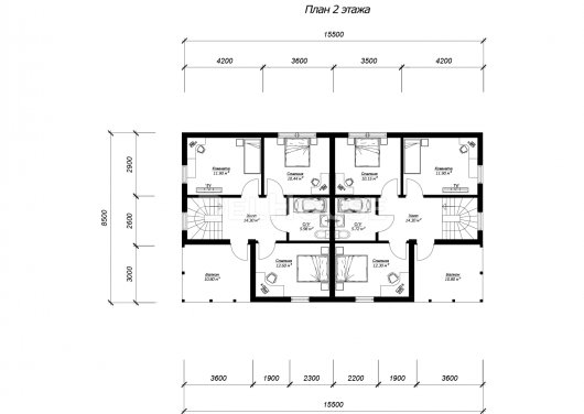 ДК278 - планировка 2 этажа