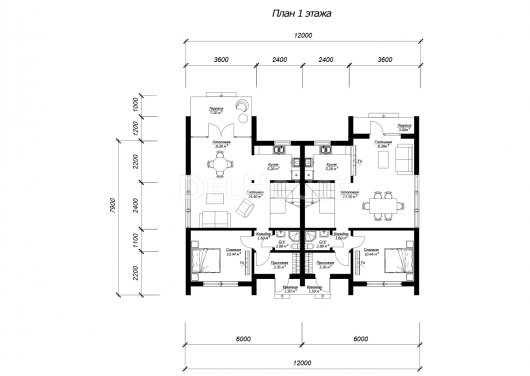 ДК279 - планировка 1 этажа