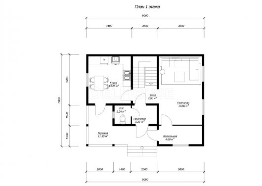 ДК288 - планировка 1 этажа