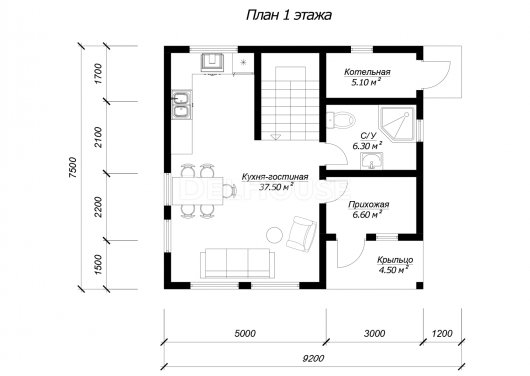 ДК296 - планировка 1 этажа