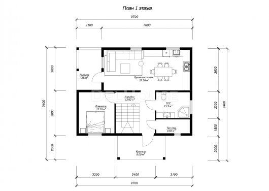 ДК299 - планировка 1 этажа