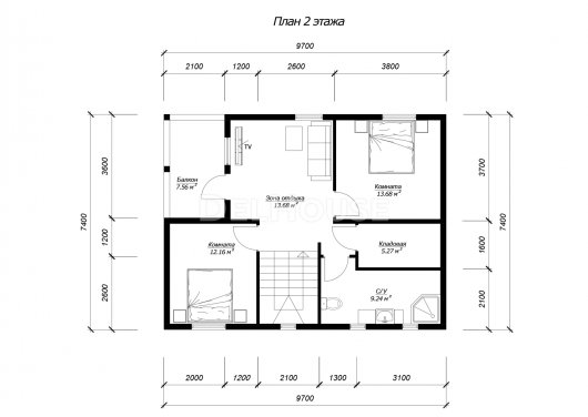 ДК299 - планировка 2 этажа