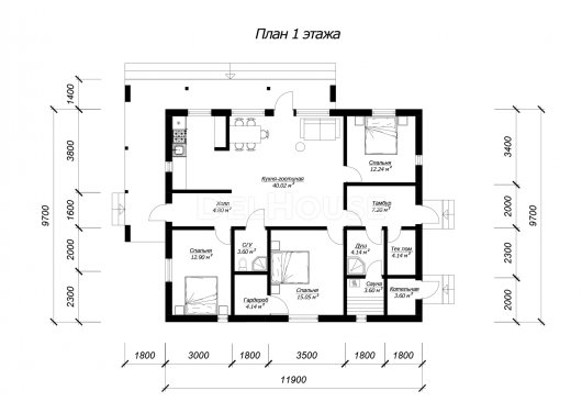ДК301 - планировка 1 этажа