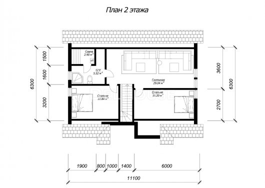ДК302 - планировка 2 этажа