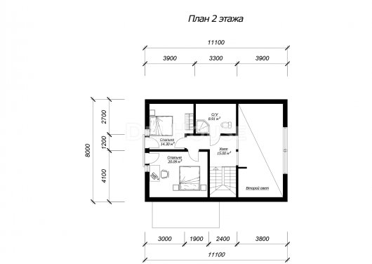 ДК303 - планировка 2 этажа