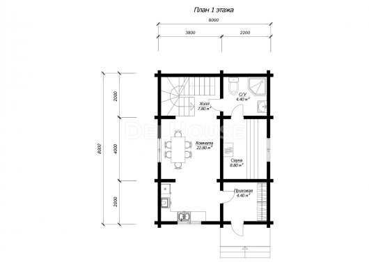 ДКБ012 - планировка 1 этажа