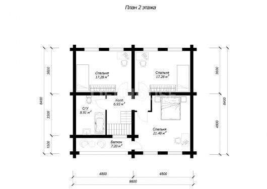 ДО002 - планировка 2 этажа